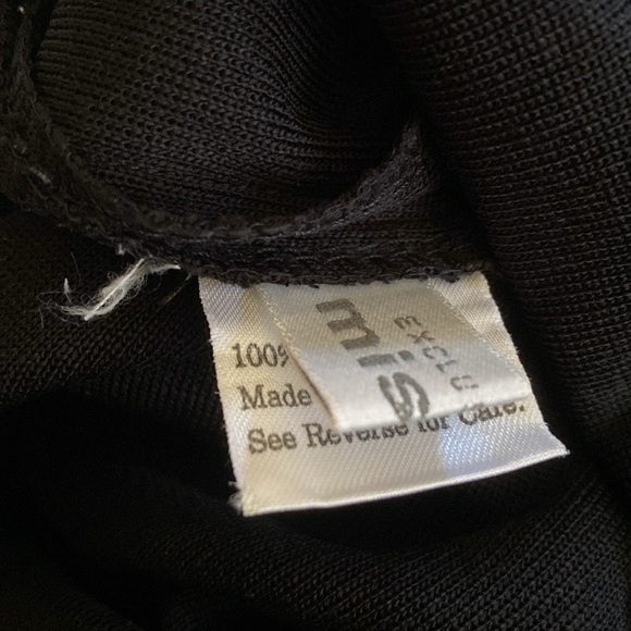 exclusively misook long black stretchy dress turtleneck sleeveless - Picture 4 of 4